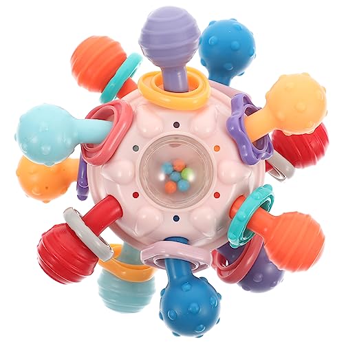 GLSTOY Manhattan Fangball Lernspielzeug Für Kinder Gehirnspielzeug Kauspielzeug Zappelspielzeug Für Kinder -beißball Kauball Für Kleinkinder Handgriff Kinder Rasseln Plastik Rosa von GLSTOY