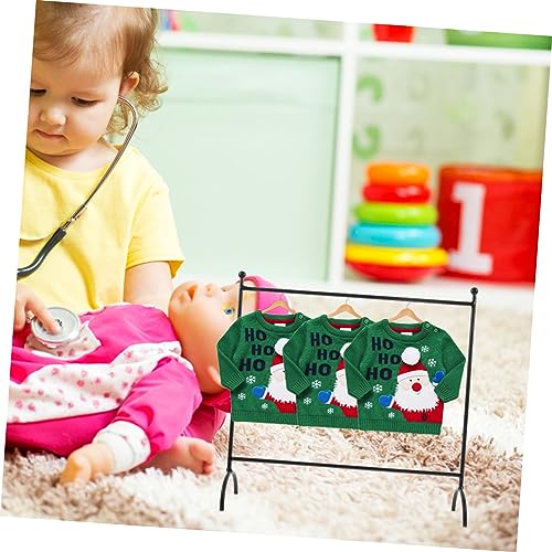 GLSTOY Metallständer Puppenkleiderbügel Robust Langlebig mit Abgerundeten Ecken Miniatur Kleiderhalter für Puppenhaus Kleidung Aufbewahrung Schwarz GLSTOY Metallständer Puppenkleiderbügel Robust Langlebig mit Abgerundeten Ecken Miniatur Kleiderhalter für Puppenhaus Kleidung Aufbewahrung Schwarz von GLSTOY