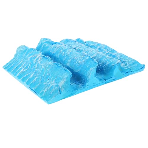 GLSTOY Mikrolandschaftswellen Meereswellen-Ornament Sandtischmodell Meereswellenfiguren Ocean Wave Figur Meereswelle Für Sandtisch Meereswellenzeichen Wellen-meeresornament Harz Sky-Blue von GLSTOY