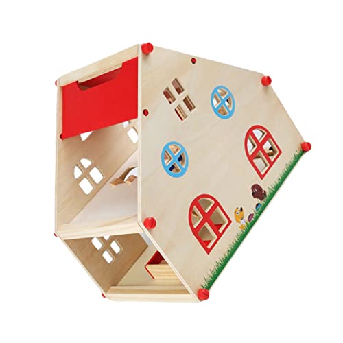 GLSTOY Mini Holzhaus Für Kinder Tragbare Exquisite Simulationsfamilienvilla Im Miniaturformat Ideales Spielzeug Für Kreative Rollenspiele Und Fantasievolles Spielen von GLSTOY