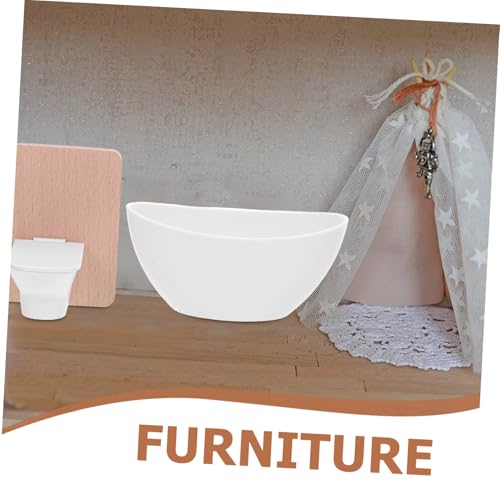 GLSTOY Miniatur Badezimmer Zubehör Realistische Holz Kunststoff Badewanne Toilette Dekoration für Puppenhaus GLSTOY Miniatur Badezimmer Zubehör Realistische Holz Kunststoff Badewanne Toilette Dekoration für Puppenhaus von GLSTOY