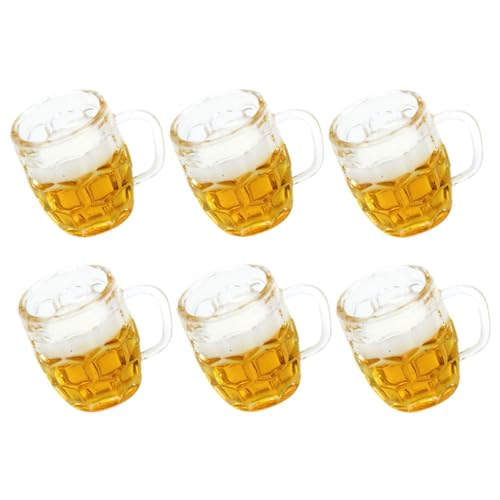 GLSTOY Miniatur Bierkrüge Für Puppenhaus Resin Mini Bierbecher Modelle Perfekte Fotorequisiten Für Miniaturhäuser Und Feengärten von GLSTOY