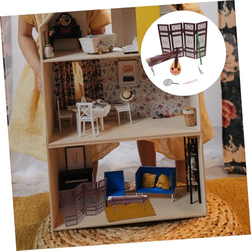 GLSTOY Miniatur Chinesisches Musikinstrument mit Klassischem Faltbildschirm Detailreiche Puppenhaus Deko Realistische Miniatur für Haus Landschaftsdekoration GLSTOY Miniatur Chinesisches Musikinstrument mit Klassischem Faltbildschirm Detailreiche Puppenhaus Deko Realistische Miniatur für Haus Landschaftsdekoration von GLSTOY