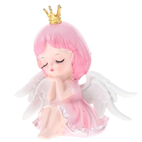 GLSTOY Niedlicher Engel Mädchen Tortendeko Mini Harz Statue Cake Topper für Geburtstag Mädchen Kuchen Dekoration Rosa Fee Figur für Desktop GLSTOY Niedlicher Engel Mädchen Tortendeko Mini Harz Statue Cake Topper für Geburtstag Mädchen Kuchen Dekoration Rosa Fee Figur für Desktop von GLSTOY
