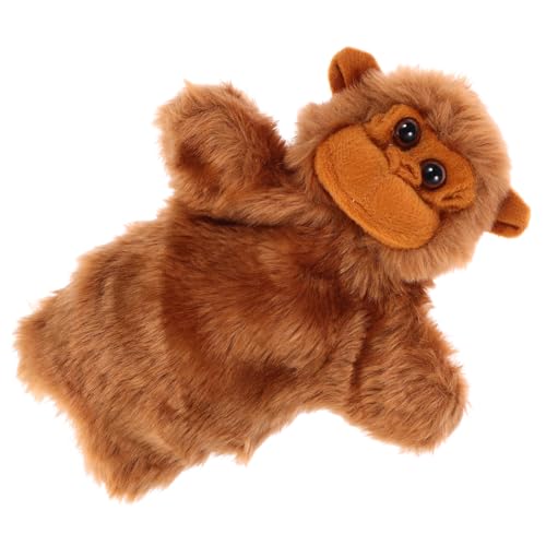 GLSTOY Orang-utan-tierhandpuppe Geschichtenerzählende Handpuppen Handpuppe Spielzeug Handpuppe Zum Geschichtenerzählen Tierpuppe Kreatives Puppenspielzeug Bär Handpuppe Plüsch Brown von GLSTOY