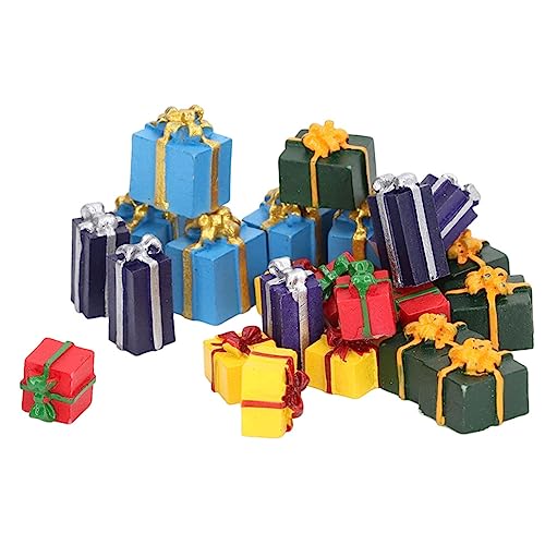 GLSTOY Weihnachten Deko Packung Mit 25 Stück Kompakte Weihnachtsdeko Christmas Decorations Dekoration Weihnachten Entzückende Weihnachtsdeko Weihnachtsaccessoire Dekorative Mini-hausdekoration Harz von GLSTOY