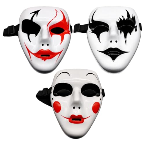 GLSTOY Party Partymaske Pappmaché Cosplay Kostümmasken Masken Kostüme Masken Plastikmaske Gesichtsmaskenkostüm Karneval Maske Emotionale Maske Partymaske Cosplay Hip Hop Halloween von GLSTOY