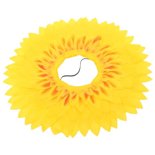 GLSTOY Sonnenblumen-Gesichtsbedeckung Sonnenblumen-Kopfbedeckung Kostüme Für Kinder Sonnenblumen-Partyhüte Sonnenblumen-Stirnband Sonnenblumenhut Kinderhaube Künstliche von GLSTOY