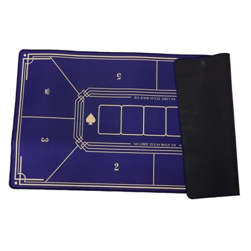 GLSTOY Pokermatte Pokertischmatte Brettspiel-tischmatte Pokerpad Pokertischabdeckung Poker-tischdecke Spieltischmatte Gaming-tischabdeckung Brettspiel Matte Pokerspielmatte Segeltuch Blue von GLSTOY