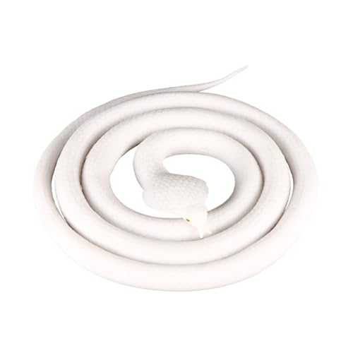GLSTOY Realistische Weiße Gummischlange als Kniffliges Party Lebensechtem Design Langlebigem Kunststoffmaterial für Gruselige Dekoration und Scherzartikel GLSTOY Realistische Weiße Gummischlange als Kniffliges Party Lebensechtem Design Langlebigem Kunststoffmaterial für Gruselige Dekoration und Scherzartikel von GLSTOY