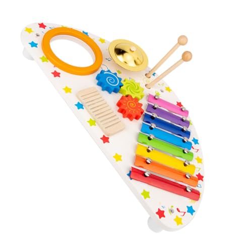 GLSTOY Musikalisches Holzspielzeug Für Babys 1 Set Aus Montessori Xylophon Und Percussion Instrumenten Ideales Lernspielzeug Für Fördert Musikalische Fähigkeiten Und Kreativität von GLSTOY