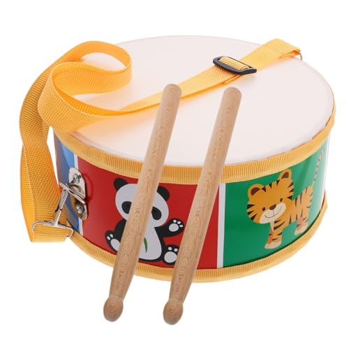 GLSTOY Satz Percussion-Trommel Für Kleine Trommel Für Einstellbare Kleine Trommel Lenkrollen Schleifband Vorschulspielzeug Rollenspiel-Dekoration Geräuschspielzeug Pu von GLSTOY