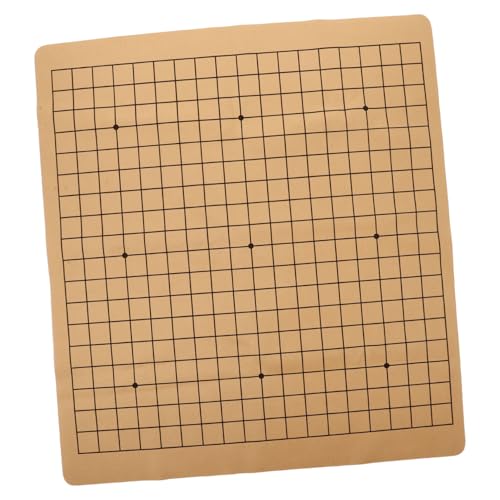 GLSTOY Schachbrett Schachspiel-Requisite faltbares Schach zweiseitiges Schach Faltschach Spielbrett Schach Samt Schach China-Schach zusammenklappbares Spielbrett Kunstleder Light Brown von GLSTOY