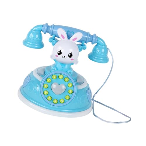 GLSTOY Simuliertes Telefon Kindertelefon Kindertelefon Telefon Für Pädagogisches Babyspielzeug Spielzeugtelefon Für Kleinkinder 1–3 Rotierendes Leuchttelefon Lernspielzeug Für von GLSTOY