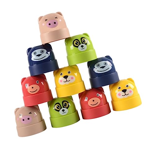 GLSTOY Stapelspielzeug Bunte Bausteine Lernspiel für Kleinkinder Frühe Hand Auge Koordination Farbige Formen Sortierspielzeug Sicher und Langlebig GLSTOY Stapelspielzeug Bunte Bausteine Lernspiel für Kleinkinder Frühe Hand Auge Koordination Farbige Formen Sortierspielzeug Sicher und Langlebig von GLSTOY