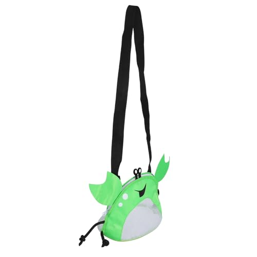 GLSTOY Strandtasche Shell-Tasche Strandmuscheltasche Strand-Mesh-Tasche Kinder Muschel Tasche Kinder Muscheltasche Kinder sandspielzeug Muscheltaschen Taschen für Krabben PVC Light Green von GLSTOY