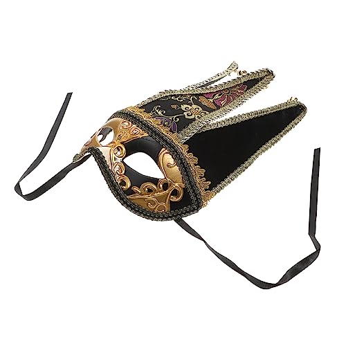 GLSTOY Venezianische Halbmaske Für Männer Im Klassischen Stil Elegante Kostümmaske Für Karneval Maskenball Partys Und Festliche Anlässe Schwarz Ideal Für Maskerade Und von GLSTOY