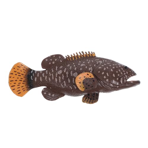 GLSTOY Zackenbarsch Modell Kleine Fischfiguren Realistische Fischfigur Zackenbarsch Figuren Tierfiguren Kleine Fischdekoration Fischfigur Modell Fischspielzeug Seefisch Figur Modell von GLSTOY