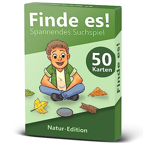 GLÜCKSWOLKE - Finde es I Draußen die Natur neu entdecken I Outdoor Schatzsuche für Kinder I Entdecker Spielzeug & Kinderspiel I Spiele ab 4, 5, 6, 7, 8 Jahre I Geschenk für Mädchen und Junge von GLÜCKSWOLKE