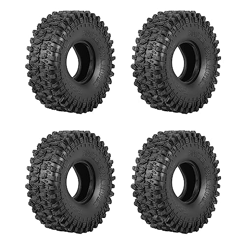 GMBYLBY 120 mm Rock Crawling Reifen Gummi Crawler Reifen 4 Stück/Set Auto Ersatzteile für 1:10 Rock Crawlers Axials SCX10 Gummireifen von GMBYLBY