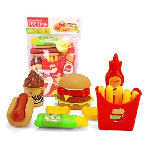 GMBYLBY 18/24 Stück Ausgefallenes Rollenspielset Hamburger Französisch Simulation Geburtstagsgeschenk von GMBYLBY