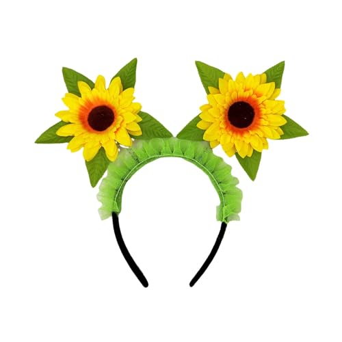 GMBYLBY Blumen Kostüm Stirnband Bühnen Requisiten Blumen Kopfbedeckung Rüschen Spitze Party Requisiten Geburtstagsgeschenk Stirnband von GMBYLBY