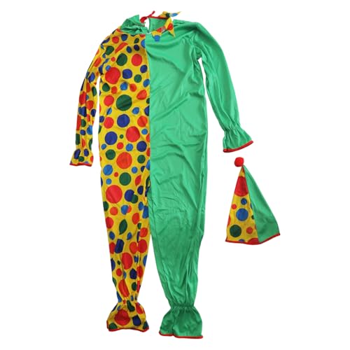 GMBYLBY Clown-Outfit, Overall, Regenbogen-Perücke, Kopfschmuck für Erwachsene, Damen, Herren, Halloween-Kostüme, Accessoires, Geschenke, Clown-Overall GMBYLBY Clown-Outfit, Overall, Regenbogen-Perücke, Kopfschmuck für Erwachsene, Damen, Herren, Halloween-Kostüme, Accessoires, Geschenke, Clown-Overall von GMBYLBY