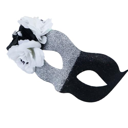 GMBYLBY Der Toten Maske Halbe Gesichtsmaske Halloween Maske Blumenmaske Mit Totenkopf Mexikaner Maskerade Maske Party Maske von GMBYLBY