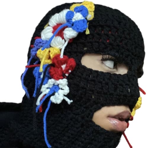 GMBYLBY Häkeln Kappe Frauen Männer Cosplay Requisiten Scary Cap Cosplay Halloween von GMBYLBY