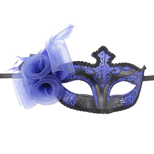 GMBYLBY Halloween Mardi Gras Maske Halbgesichtsmaske Gefiederte Maske Venezianer Maske Karnivale Maske Masquerade Maske Party Maske von GMBYLBY