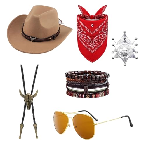 GMBYLBY Halloween-Outfit, hochwertiges Polyester, praktische Nähte, Western-Rollenspiel-Zubehör für Cosplay-Enthusiasten, Polyester, Cowboy-Cosplay-Outfit, Ausrüstung GMBYLBY Halloween-Outfit, hochwertiges Polyester, praktische Nähte, Western-Rollenspiel-Zubehör für Cosplay-Enthusiasten, Polyester, Cowboy-Cosplay-Outfit, Ausrüstung von GMBYLBY