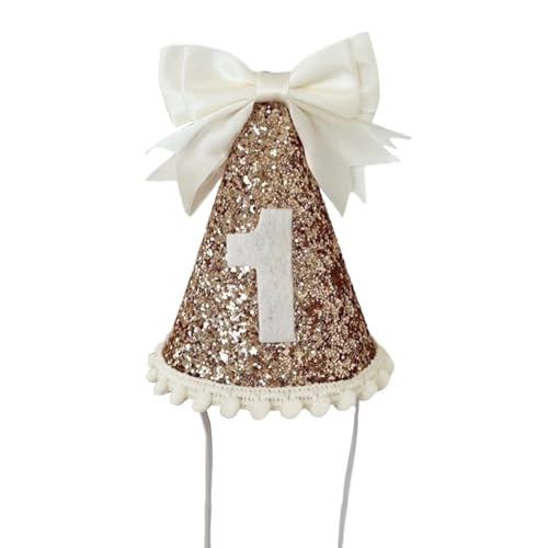 GMBYLBY Hübscher Stoffhut für Baby-Geburtstage mit Schleifen-Detail, Partyzubehör, Rollenspiel-Requisiten, Geburtstagshut, leicht GMBYLBY Hübscher Stoffhut für Baby-Geburtstage mit Schleifen-Detail, Partyzubehör, Rollenspiel-Requisiten, Geburtstagshut, leicht von GMBYLBY