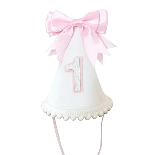 GMBYLBY Hübscher Stoffhut für Baby-Geburtstage mit Schleifen-Detail, Partyzubehör, Rollenspiel-Requisiten, Geburtstagshut, leicht GMBYLBY Hübscher Stoffhut für Baby-Geburtstage mit Schleifen-Detail, Partyzubehör, Rollenspiel-Requisiten, Geburtstagshut, leicht von GMBYLBY