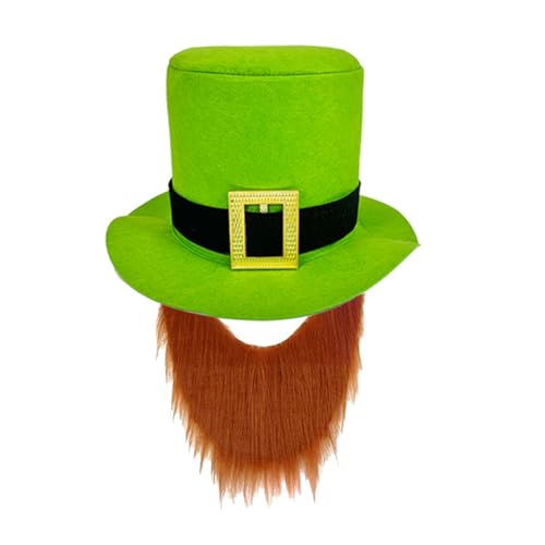 GMBYLBY Irish Festival Mit Schnurrbärte Bart Flat Top Irish Hat Kostüm Accessoires Für Männer Frauen Irish Festival Feier von GMBYLBY