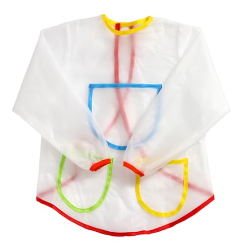 GMBYLBY Kinderschürzen Unisex Transparent Wasserdicht Langärmelig Malschürze Kinderschürze Für Aktivitäten Kunst Malunterricht Handwerk von GMBYLBY