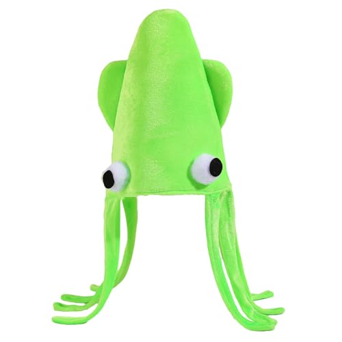 GMBYLBY Lustiger Tintenfisch-Kostümhut für Halloween-Partys, Bühnenauftritte, weiche Kopfbedeckung, bequeme Kopfbedeckung, Kostüm-Hut GMBYLBY Lustiger Tintenfisch-Kostümhut für Halloween-Partys, Bühnenauftritte, weiche Kopfbedeckung, bequeme Kopfbedeckung, Kostüm-Hut von GMBYLBY