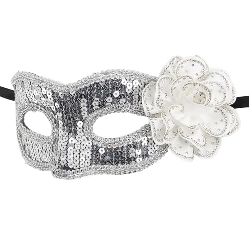 GMBYLBY Maskerade Maske Für Damen Glänzt Mit Strasssteinen Venezianer Maske Party Abend Abschlussball Bälle Maske Halloween Cosplay Kostüme von GMBYLBY