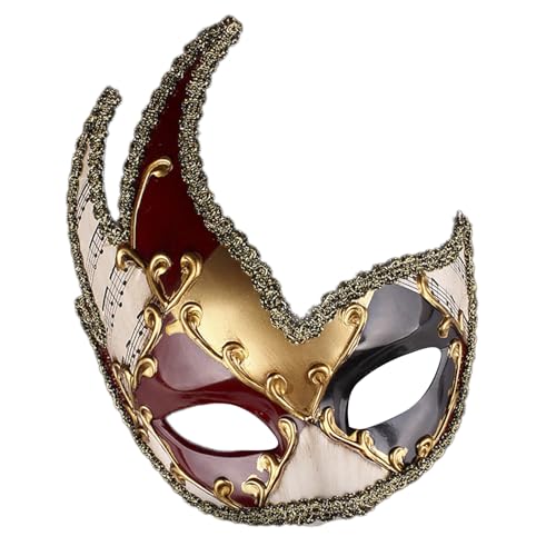 GMBYLBY Masquerade Maske Halloween Kostümmaske Venezianer Maske Mardi Gras Maske Karierte Musikparty Maske Für Die Weihnachtsfeier von GMBYLBY