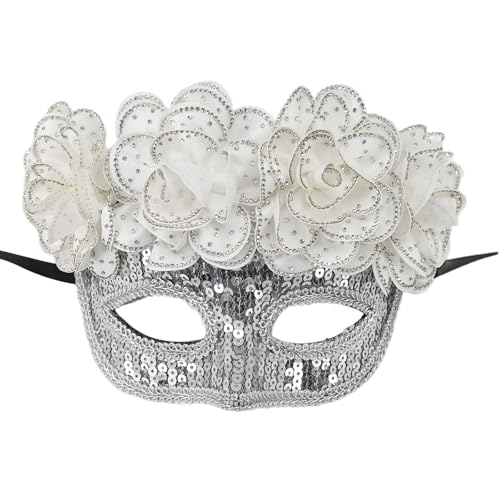 GMBYLBY Pailletten Maskerade Maske Halloween Party Augen Maske Maskerade Brillen Halbe Gesichtsmaske Für Frauen Hochzeit Cosplay von GMBYLBY