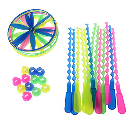 GMBYLBY Paket Mit 12 Twisty Flying Saucers Hubschrauber Kinderspielzeug Geschenke von GMBYLBY