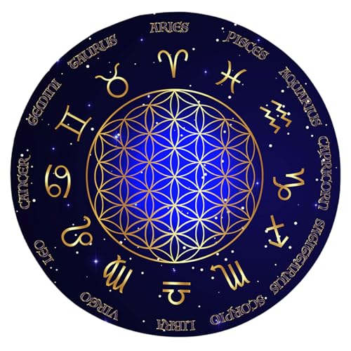 GMBYLBY Round Gummi Board Winderstücksausschreibung Witchcrafts Wiccan Altars Board Metaphysical Message Board Matte von GMBYLBY