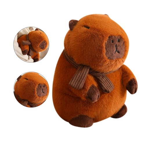 GMBYLBY Simuliertes Sitzendes Capybara Plüschbabyspielzeug Süßes Capybara Spielzeug Kleines Stofftier Beschwichtigungsspielzeug Für Babys Gefüllt Für Mädchen 1–3 Kuscheltiere Groß Gefüllt von GMBYLBY