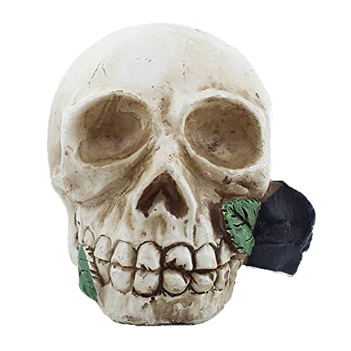 GMBYLBY Totenkopf Licht Schreckliche Gruselzubehör Für Halloween Kunstharz Skulptur Schreckliche Ornamente/Studiengeschenk von GMBYLBY