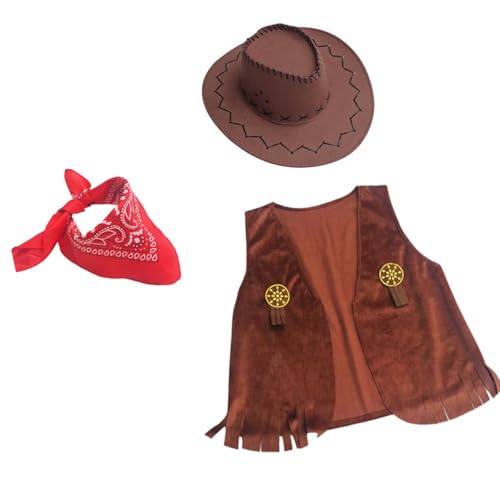 GMBYLBY Western-Outfits, Kuhhhut, Bandana, Kuhjunge, Kostüm, Zubehör für Halloween, Party, Verkleidung, Cowboy, Baby-Outfits, 3 Stück GMBYLBY Western-Outfits, Kuhhhut, Bandana, Kuhjunge, Kostüm, Zubehör für Halloween, Party, Verkleidung, Cowboy, Baby-Outfits, 3 Stück von GMBYLBY