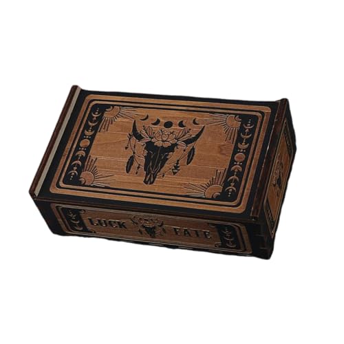 Holz Tarot Karte Lagerung Fall Tragbare Tarot Karten Box Astrologys Wahrsagerei Lagerung Fall Push Pull Karte Container von GMBYLBY