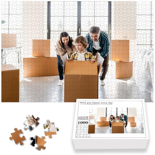 GMDLSK Personalisiert Puzzle Selbst Gestalten 35/70/120/200/300/500/1000/1500/2000/3000 Teile, Personalisiertes Puzzle mit eigenem Bild, Lustige Puzzles für Erwachsene/Familien von GMDLSK