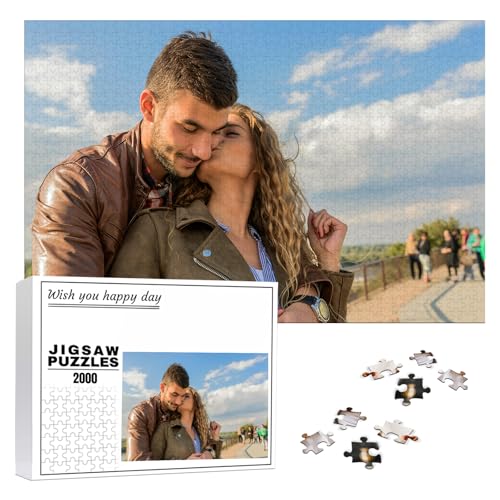 GMDLSK Personalisiert Puzzle Selbst Gestalten 35/70/120/200/300/500/1000/1500/2000/3000 Teile, Personalisiertes Puzzle mit eigenem Bild, Lustige Puzzles für Erwachsene/Familien von GMDLSK