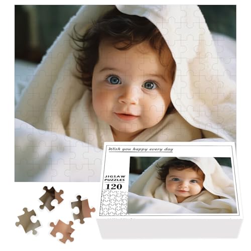 GMDLSK Personalisiert Puzzle Selbst Gestalten 35/70/120/200/300/500/1000/1500/2000/3000 Teile, Personalisiertes Puzzle mit eigenem Bild, Lustige Puzzles für Erwachsene/Familien von GMDLSK