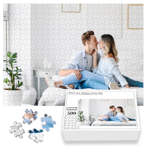 GMDLSK Personalisiert Puzzle Selbst Gestalten 35/70/120/200/300/500/1000/1500/2000/3000 Teile, Personalisiertes Puzzle mit eigenem Bild, Lustige Puzzles für Erwachsene/Familien von GMDLSK