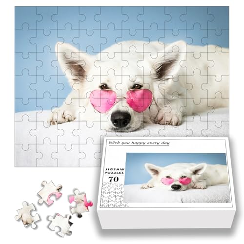 GMDLSK Personalisiert Puzzle Selbst Gestalten 35/70/120/200/300/500/1000/1500/2000/3000 Teile, Personalisiertes Puzzle mit eigenem Bild, Lustige Puzzles für Erwachsene/Familien von GMDLSK